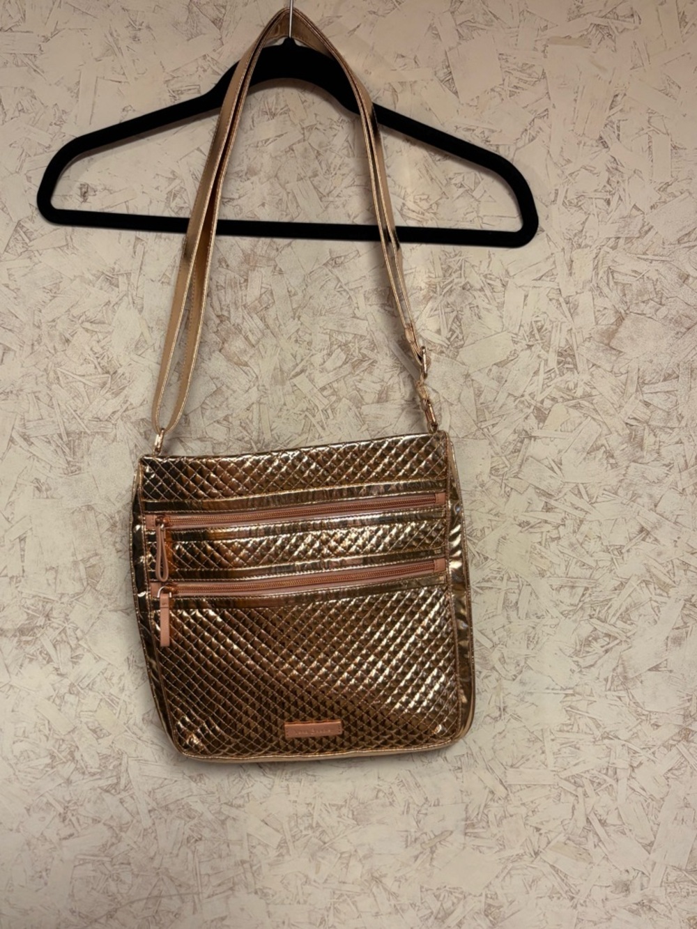 Vera Bradley Rose Gold Quilted Crossbody Bag